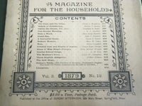 1878-1879 SUNDAY AFTERNOON HOUSEHOLD MAGAZINE LOT OF 11 ISSUES - WR 467