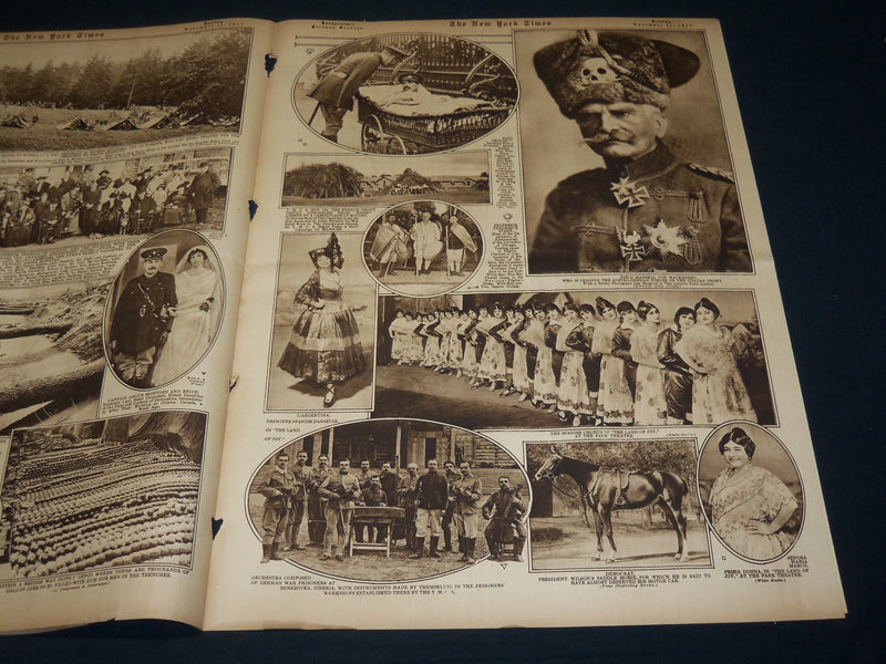1917 NOVEMBER 11 NEW YORK TIMES PICTURE SECTION - WILSON AT PRINCETON - NT 9375