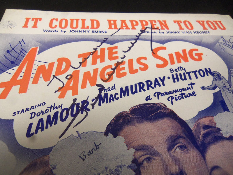 FRED MACMURRAY IT COULD HAPPEN TO YOU AUTOGRAPHED SHEET MUSIC - AM 18