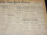 1917 JANUARY 24 NEW YORK TIMES - SENATE TO DEBATE PEACE LEAGUE - NT 8752