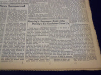 1945 MAY 28 NEW YORK TIMES - GOERING'S SUCCESSOR ENDS LIFE - NT 655