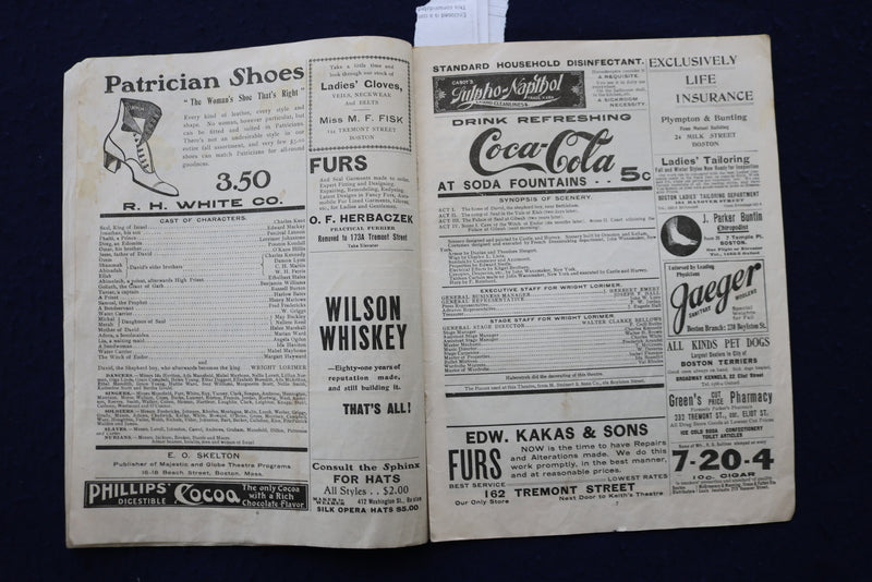 1904 OCTOBER 10 THE SHEPHERD KING - MAJESTIC THEATRE - PROGRAM - BOSTON - K 1661