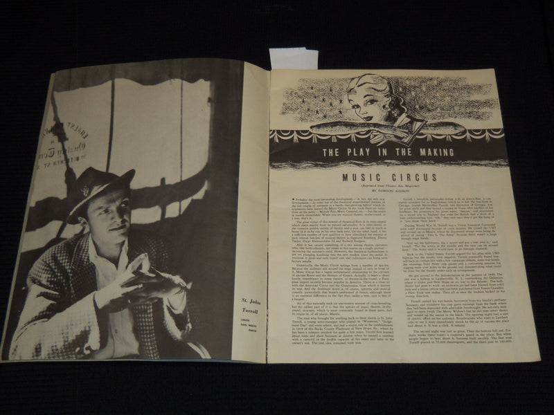 1952ST. JOHN TERRELL'S MUSIC CIRCUS BOOK - LAMBERTVILLE NEW JERSEY - J 7350