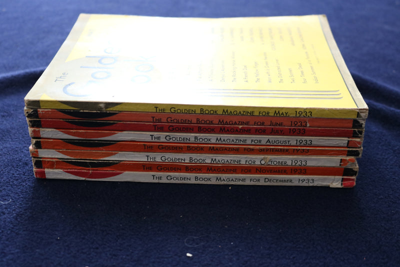 1933 THE GOLDEN BOOK MAGAZINE - LOT OF 8 - O 3457