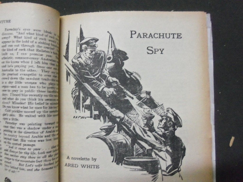 1936 JANUARY ADVENTURE MAGAZINE - SPY NEAR EAST OIL FIELDS - ARED WHTIE - J 5539