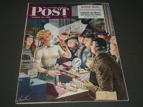 1951 MARCH 10 THE SATURDAY EVENING POST MAGAZINE - ILLUSTRATED COVER - SP 1860