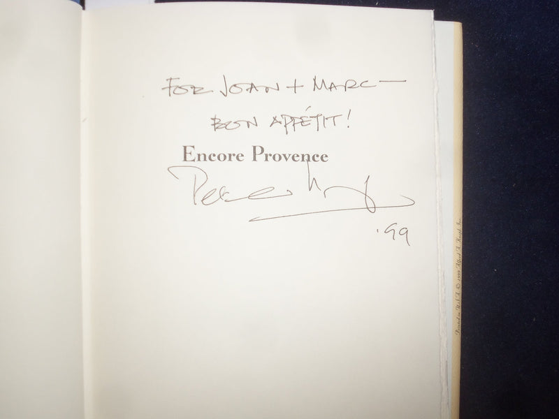 1999 ENCORE PROVENCE HARDCOVER BOOK BY PETER MAYLE -INSCRIBED BY AUTHOR - KD 894