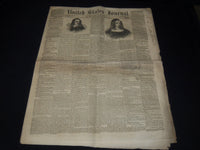 1854 DECEMBER UNITED STATES JOURNAL NEWSPAPER - JOSIAH WINSLOW - NP 3878L
