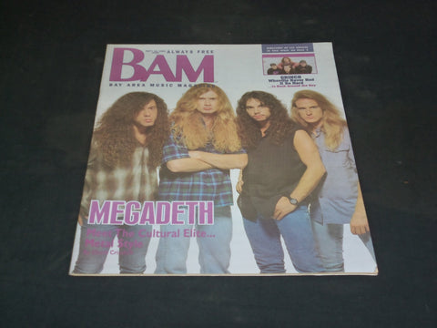 1992 SEPTEMBER 18 BAM MAGAZINE ISSUE NO. 392 - MEGADETH COVER - SP 2971