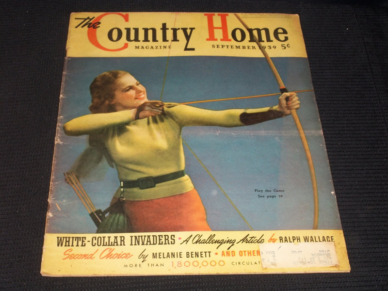 1939 SEPTEMBER THE COUNTRY HOME MAGAZINE - PLAY THE GAME FRONT COVER - E 5726