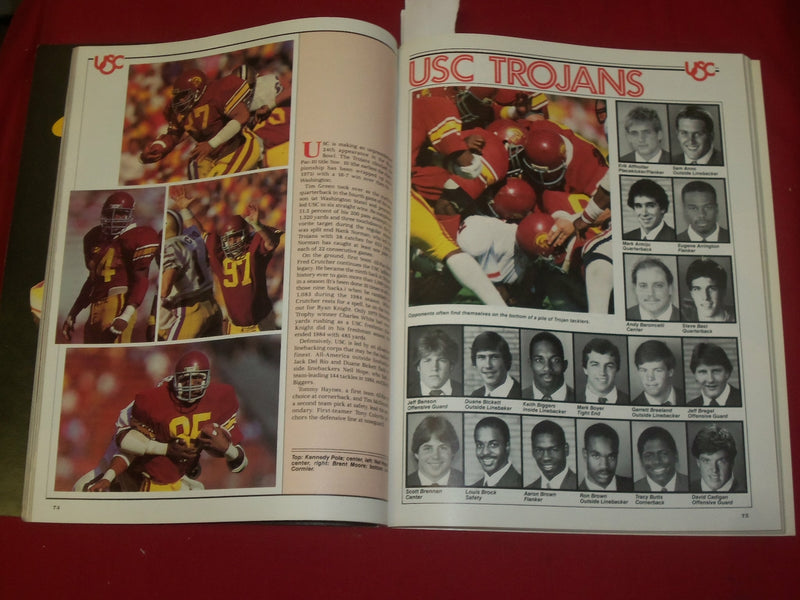 1985 JANUARY 1 ROSE BOWL PROGRAM - USC VS. OHIO STATE - CRIS CARTER - B 6338