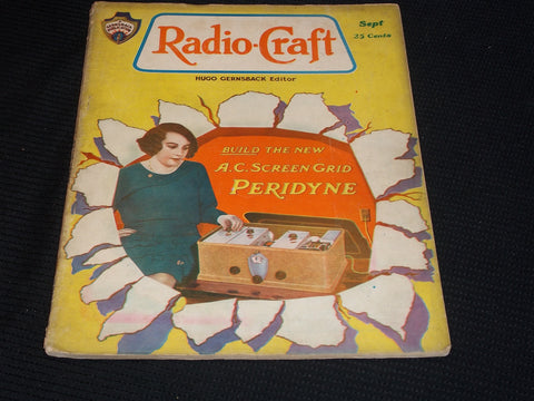 1929 SEPTEMBER RADIO-CRAFT MAGAZINE VERY NICE COVERS & ADS - E 422