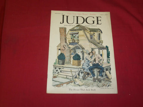 1922 SEP 9 JUDGE MAGAZINE - THE HOUSE THAT JACK BUILT - ILLUSTRATIONS - B 6119