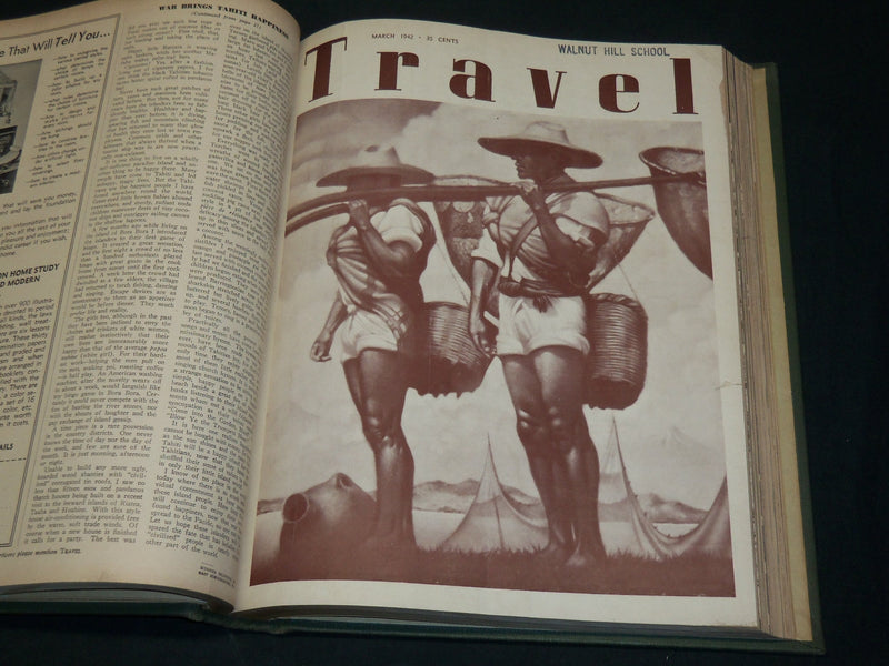1941 NOV-1942 OCT TRAVEL MAGAZINE BOUND VOLUME - GREAT COVERS - KD 5989