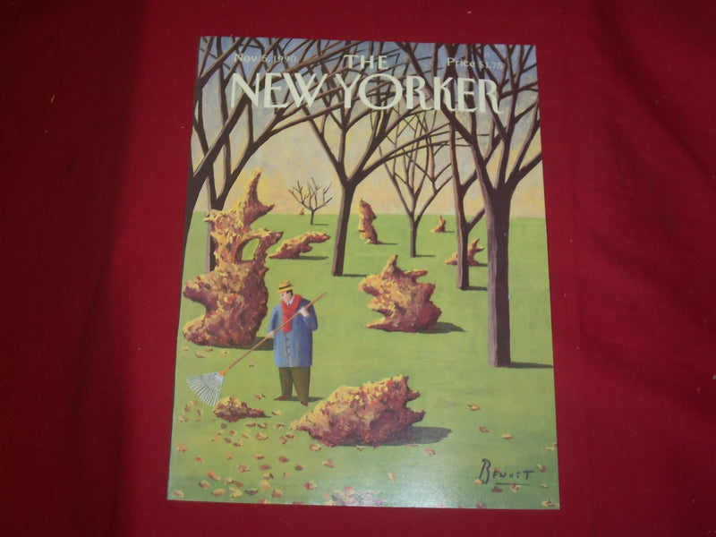 1990 NOVEMBER 5 NEW YORKER MAGAZINE FRONT COVER ONLY - GREAT ART FOR FRAMING