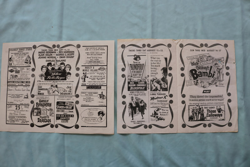 1960'S NEW CLIFTON THEATRE PROGRAMS - LOT OF 16 -CLIFTON, NJ - K 2538
