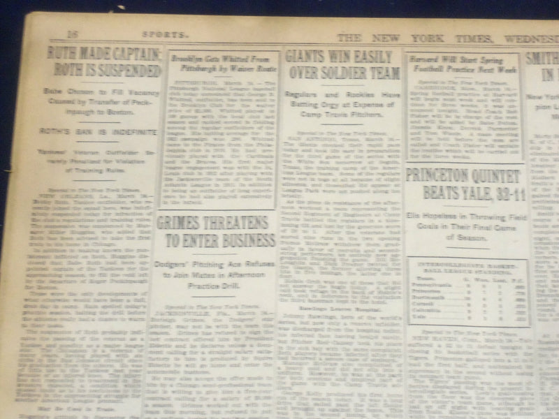 1922 MARCH 15 NEW YORK TIMES - SHOT BY HIS FRIEND TESTING STEEL VEST - NT 8316