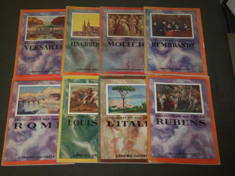 1925-1937 ENCYCLOPEDIA PAR L'IMAGE LIBRAIRIE FRENCH BOOKS LOT OF 8 - WR 159N