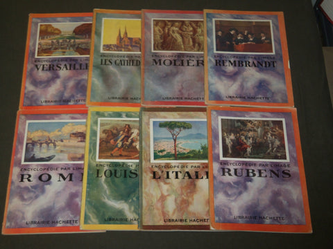 1925-1937 ENCYCLOPEDIA PAR L'IMAGE LIBRAIRIE FRENCH BOOKS LOT OF 8 - WR 159N