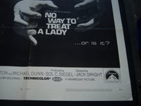 1968 NO WAY TO TREAT A LADY MOVIE POSTER - ROD STEIGER - LEE REMICK - P 510