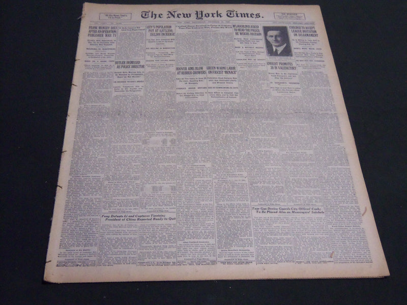 1925 DECEMBER 23 NEW YORK TIMES - FRANK MUNSEY DIES AT 71 - NT 5381