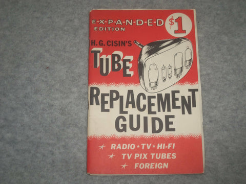 1959 TUBE REPLACEMENT GUIDE - H.G. CISIN - J 6340