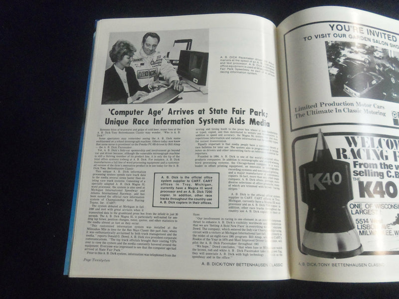 1981 AUGUST 2 ABDICK TONY BETTENHAUSEN CLASSIC RACING PROGRAM - SP 3898L