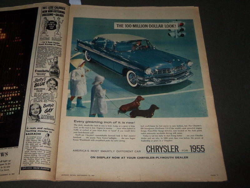 1954 DECEMBER 12 SUNDAY NEWS NEW YORK'S PICTURE NEWSPAPER - ANNE FRANCIS- J 2901