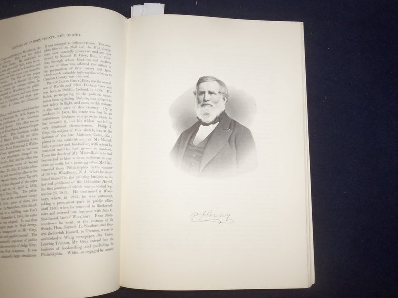 1974 THE HISORY OF CAMDEN COUNTY BICENTENNIAL EDITION HARDCOVER BOOK - KD 9086