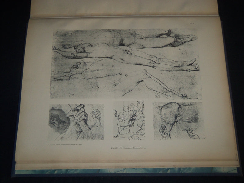 1870'S COLLECTION DE 120 DESSINS CROQUIS ET PEINTURES INGRES VOLUME 1 & 2- Z 166