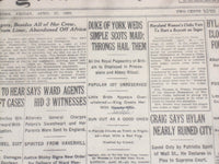 1923 APRIL 27 NEW YORK TIMES - DUKE OF YORK WEDS SIMPLE SCOTS MAID - NT 8349