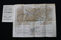 1910 BERNER OBERLAND TRAVEL GUIDE - FOLD-OUT - GERMAN TEXT - K 2217