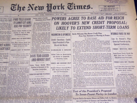 1931 JULY 22 NEW YORK TIMES - POWER'S AGREE TO BASE AID FOR REICH - NT 2213