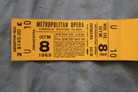 1969 METROPOLITAN OPERA UNUSED TICKETS - LOT OF 5 - K 3141