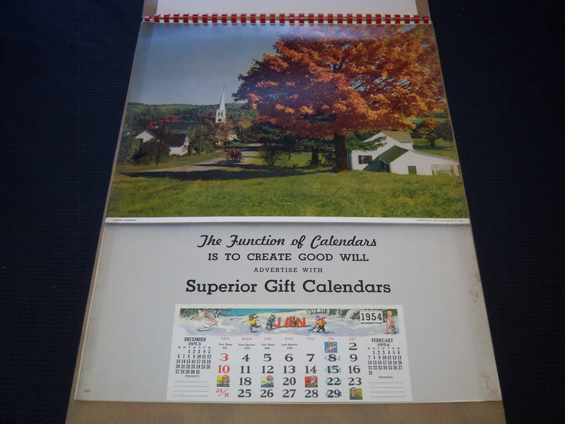 1954 SUPERIOR GIFT LINE HANGERS CALENDAR SALESMAN SAMPLE SHEETS BOOK - C 3