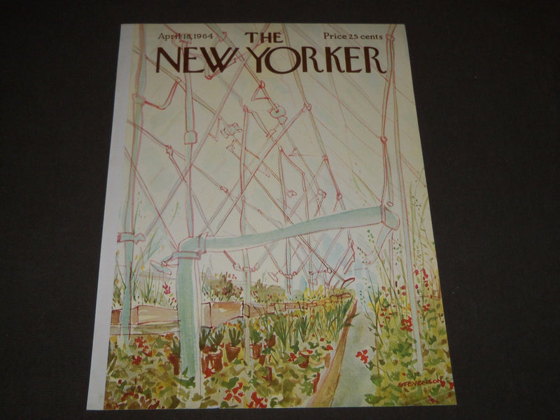1964 APRIL 18 NEW YORKER MAGAZINE FRONT COVER ONLY - GREAT ART FOR FRAMING
