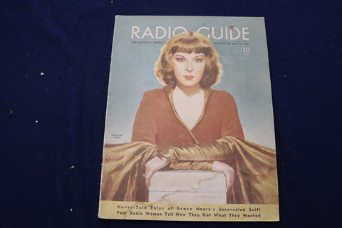 1937 MAY 22 RADIO GUIDE MAGAZINE - GERTRUDE NIESEN COVER - E 9202