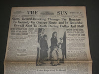 1963 NOVEMBER 25 THE BALTIMORE SUN- HOMAGE TO JFK- OSWALD SHOT TO DEATH- NP 2948