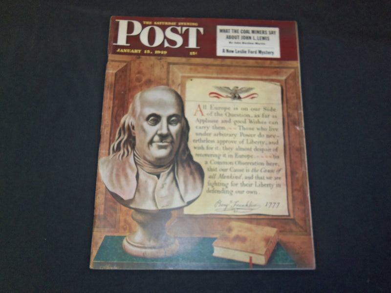 1949 JANUARY 15 THE SATURDAY EVENING POST MAGAZINE - ILLUSTRATED COVER - SP 5589