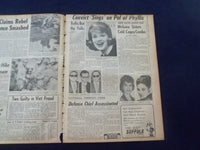1965 MAY 22 BOSTON RECORD AMERICAN NEWSPAPER-CONVICT FINGERS PHYLLIS PAL-NP 6296