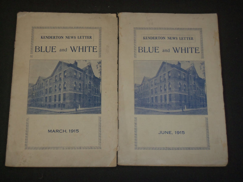 1915 KENDERTON NEWS LETTER BLUE & WHITE LOT OF 2 - ST 5243