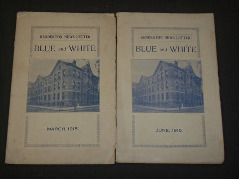 1915 KENDERTON NEWS LETTER BLUE & WHITE LOT OF 2 - ST 5243