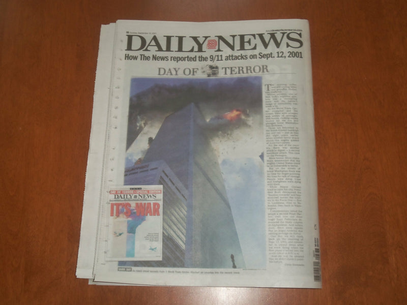 2021 SEPTEMBER 12 NEW YORK DAILY NEWS NEWSPAPER - WE WILL NEVER FORGET 9/11