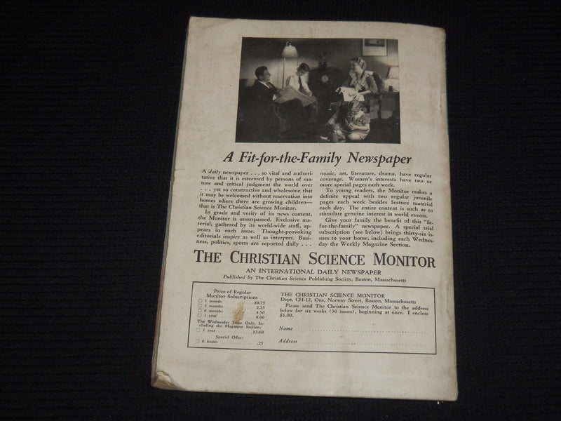 1936 DECEMBER CURRENT HISTORY MAGAZINE - GERMANY TIGHTENS HER BELT - SP 4862P