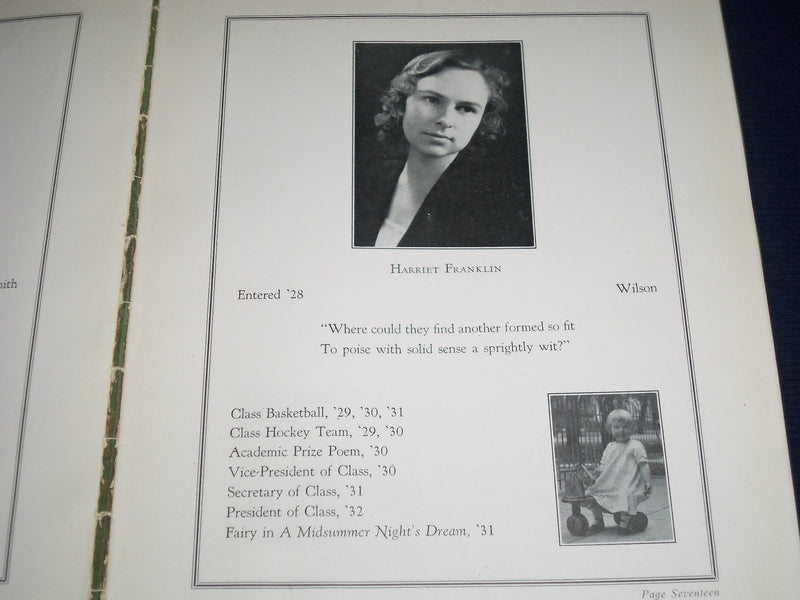 1932 TEMPORA ET MORES OAKLAND GIRLS SCHOOL YEARBOOK - PLAINFIELD NJ - YB 486