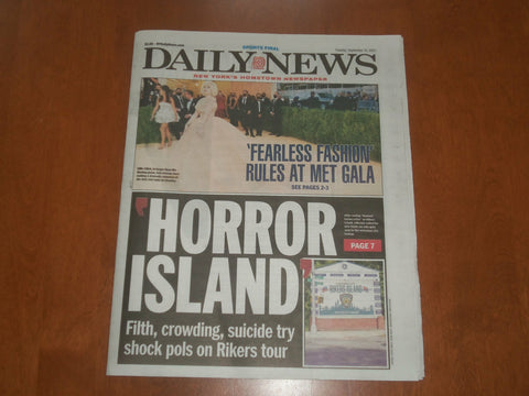 2021 SEPTEMBER 14 NEW YORK DAILY NEWS NEWSPAPER - MET GALA FASHION RULES