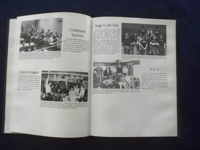 1981 LAKES MOUNTAIN LAKES HIGH SCHOOL YEARBOOK - MOUNTAIN LAKES, NJ - YB 1926U