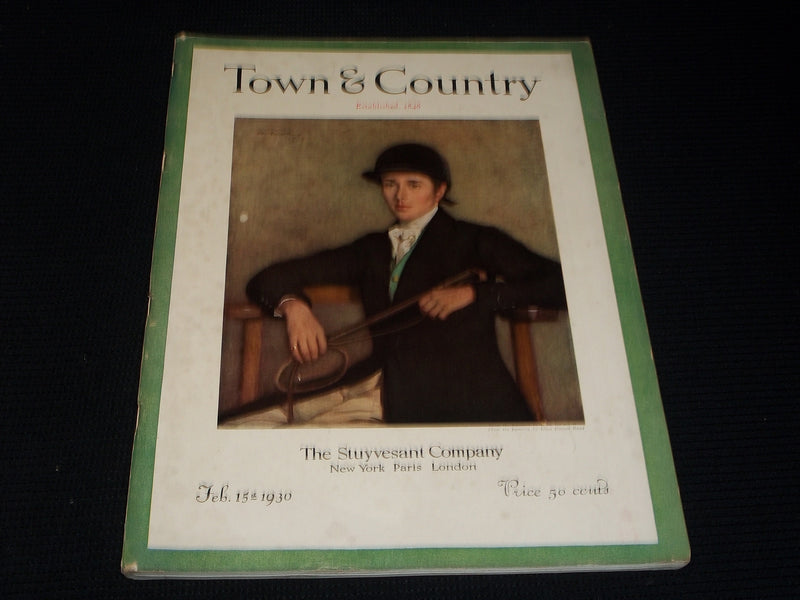 1930 FEBRUARY 15 TOWN & COUNTRY MAGAZINE - EMMET RAND FRONT COVER - E 2537