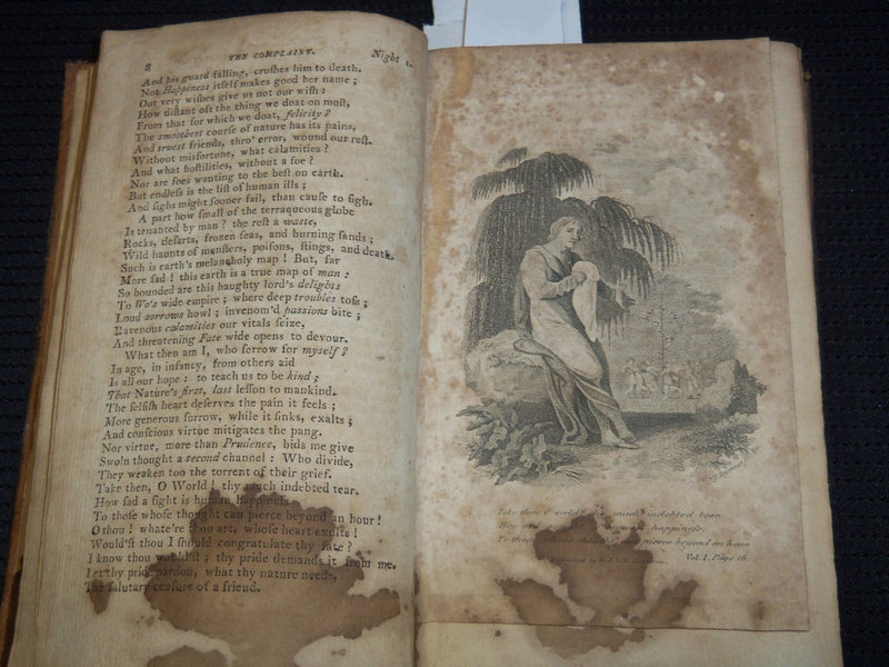 1804 THE COMPLAINT OF NIGHT THOUGHTS BOOK BY EDWARD YOUNG - LONDON EDN - J 8124