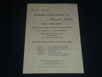 1947 ASSOCIATED CONCERT BUREAU AUDITIONS PROGRAM - SECOND ANNUAL - J 4232